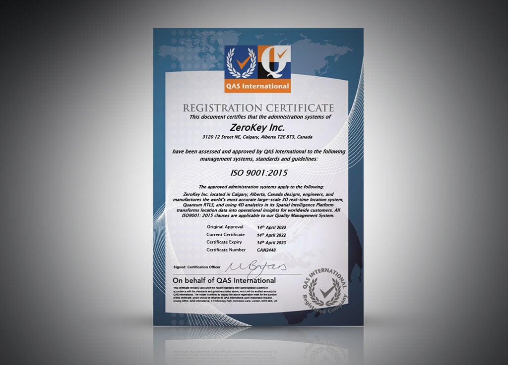 ZeroKey ISO certification