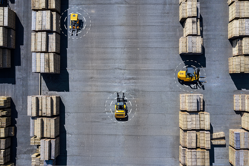 Warehouse top‑down view
