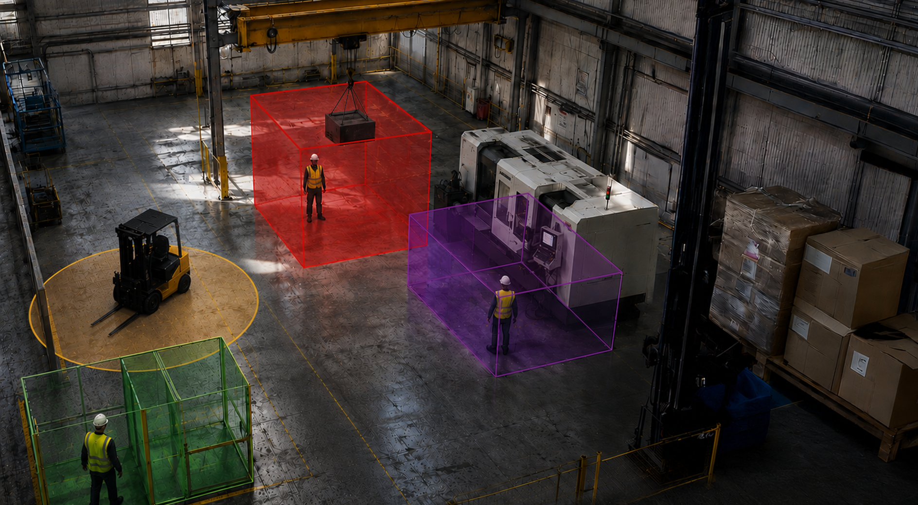 Real-time industrial safety visualization