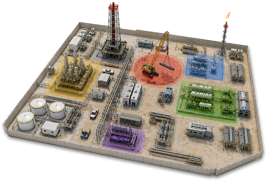 Oil and gas site floorplan